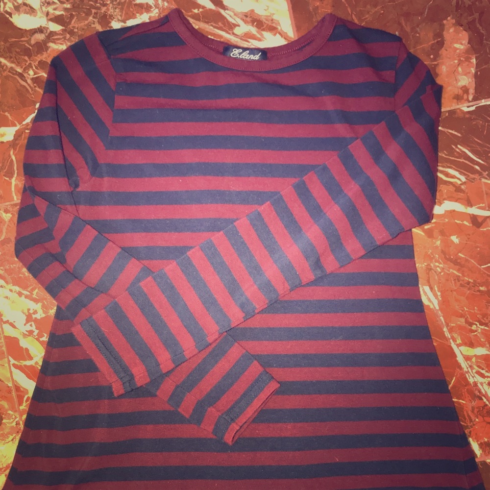 😊3/$15😊 E. land Girls Striped Tunic Top Size 6X